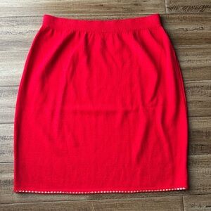 St. John red evening skirt by Marie Gray perfect for Christmas
